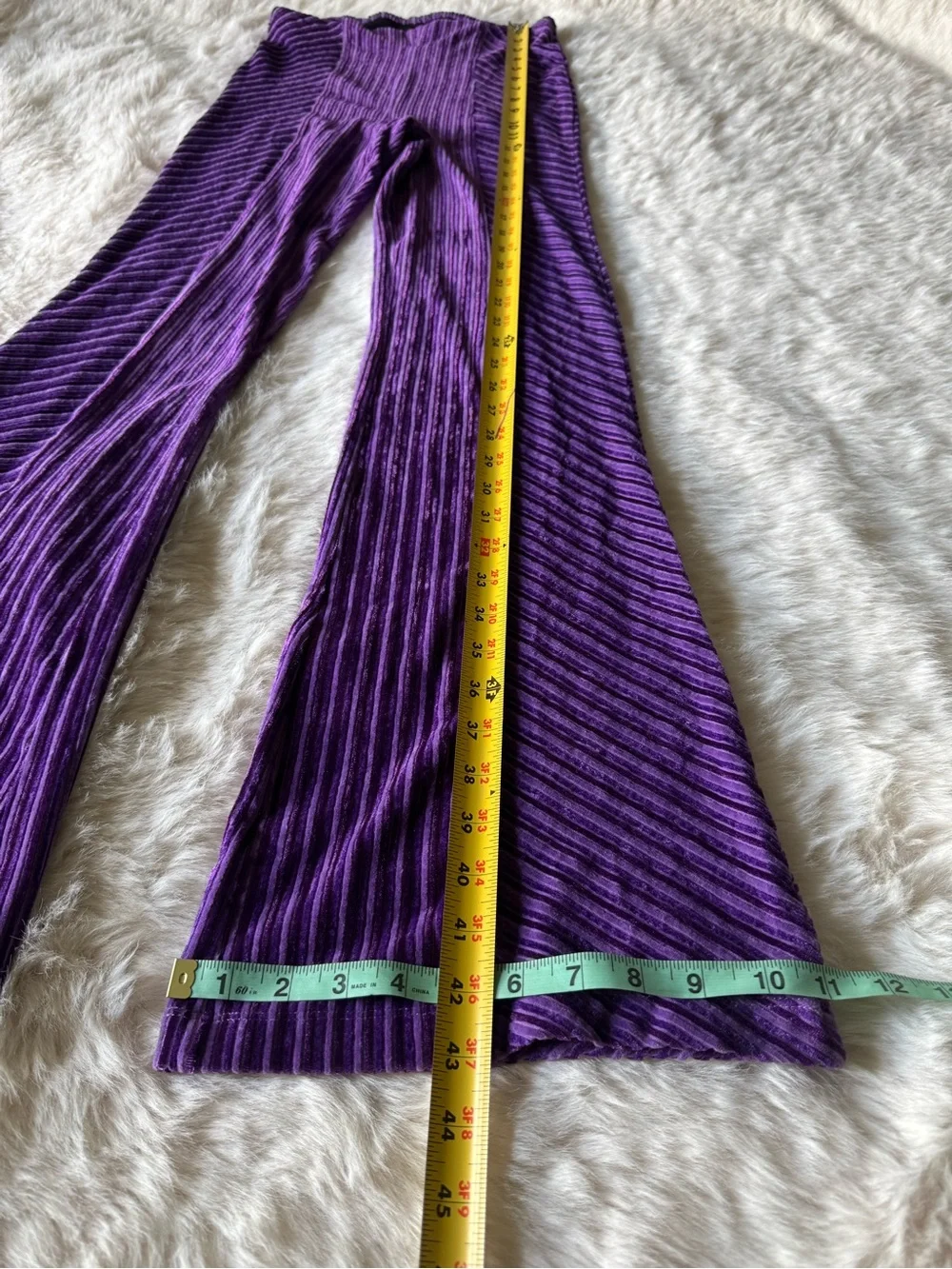 Free People Deep Purple Pleated Wide-Leg Pants